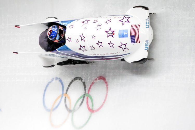 Germany leads in women's Olympic bobsled, USA in 3rd